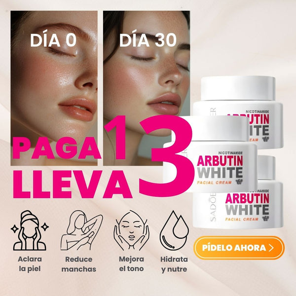 ARBUTIN WHITE CREMA ACLARANTE PAGA 1 LLEVA 3
