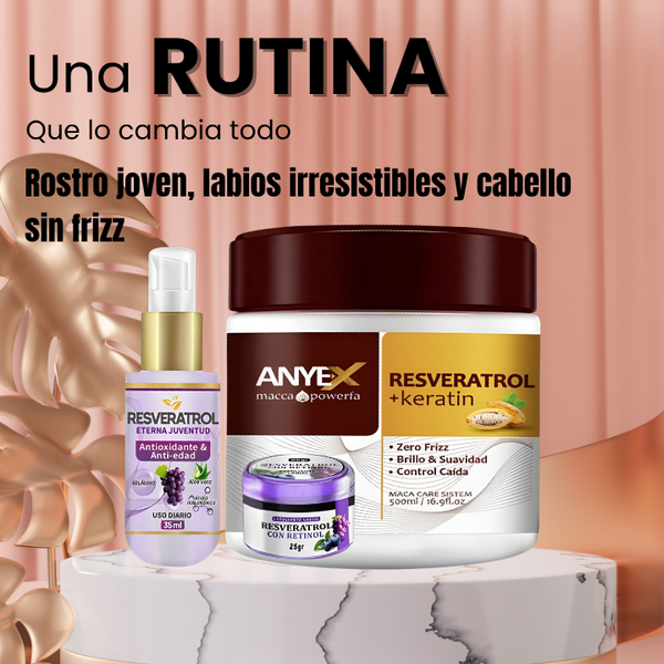 MASCARILLA RESVERATROL + KERATINA - LA FÓRMULA POTENTE PARA UN CABELLO PERFECTO.